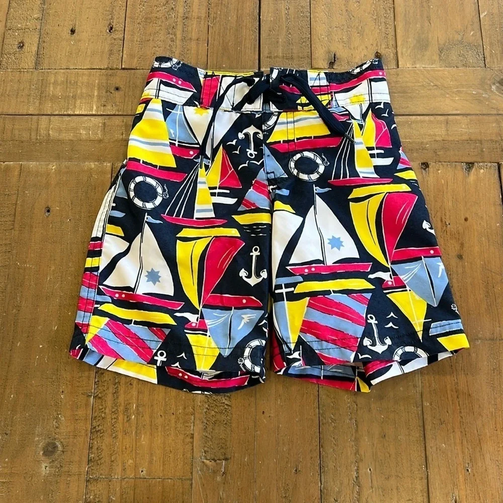 Janie and jack sailboat swim trunks